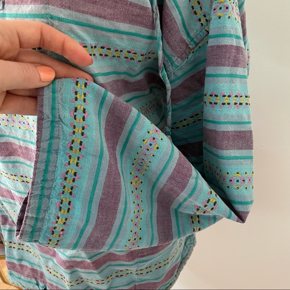 Vintage Blue and Purple Baja Hoodie - Picture 7 of 9